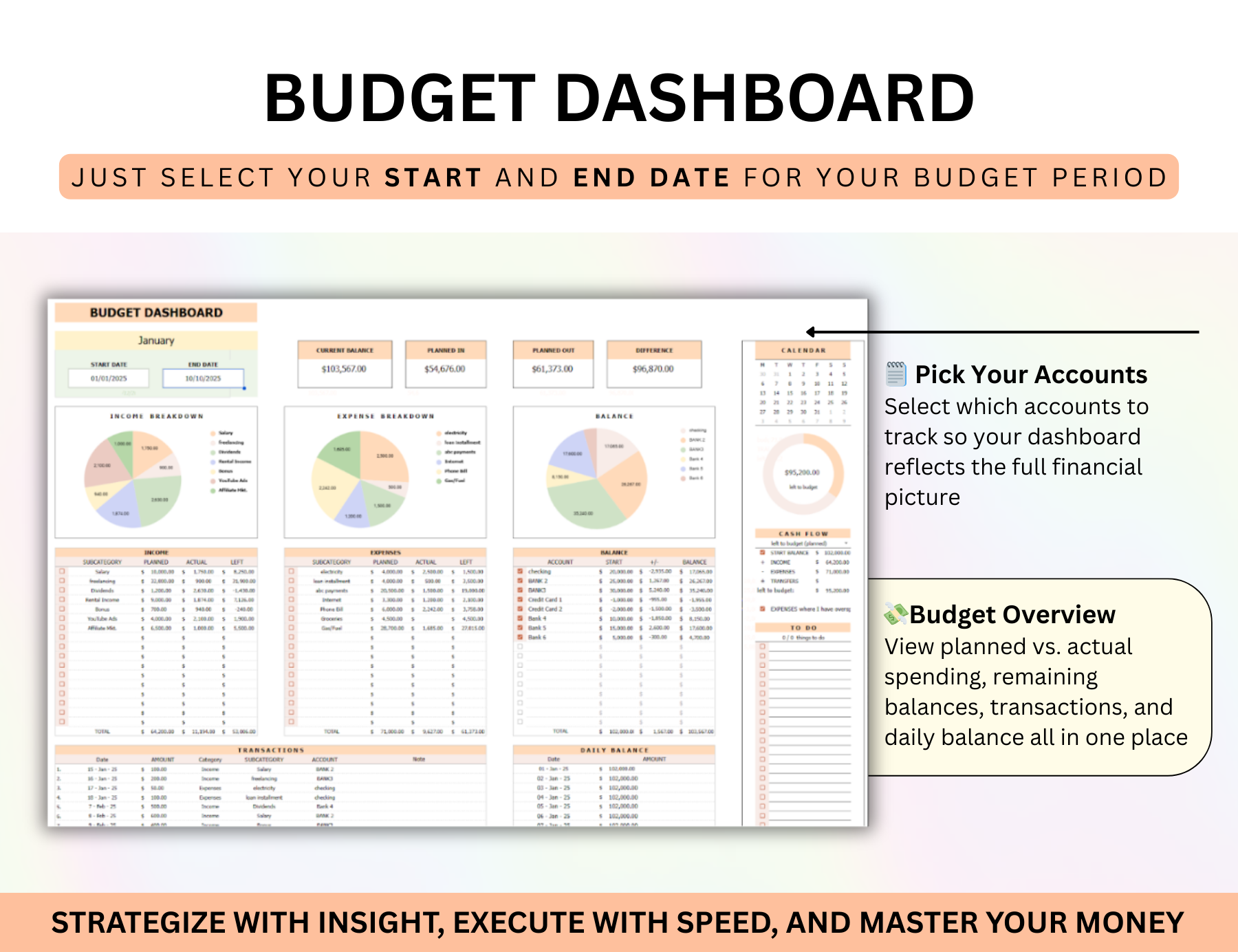 50 30 20 Annual Budget, Budget Excel, Budget Google Sheets, Budget Planner, Budget Tracker, Budget Spreadsheet, Budget Template