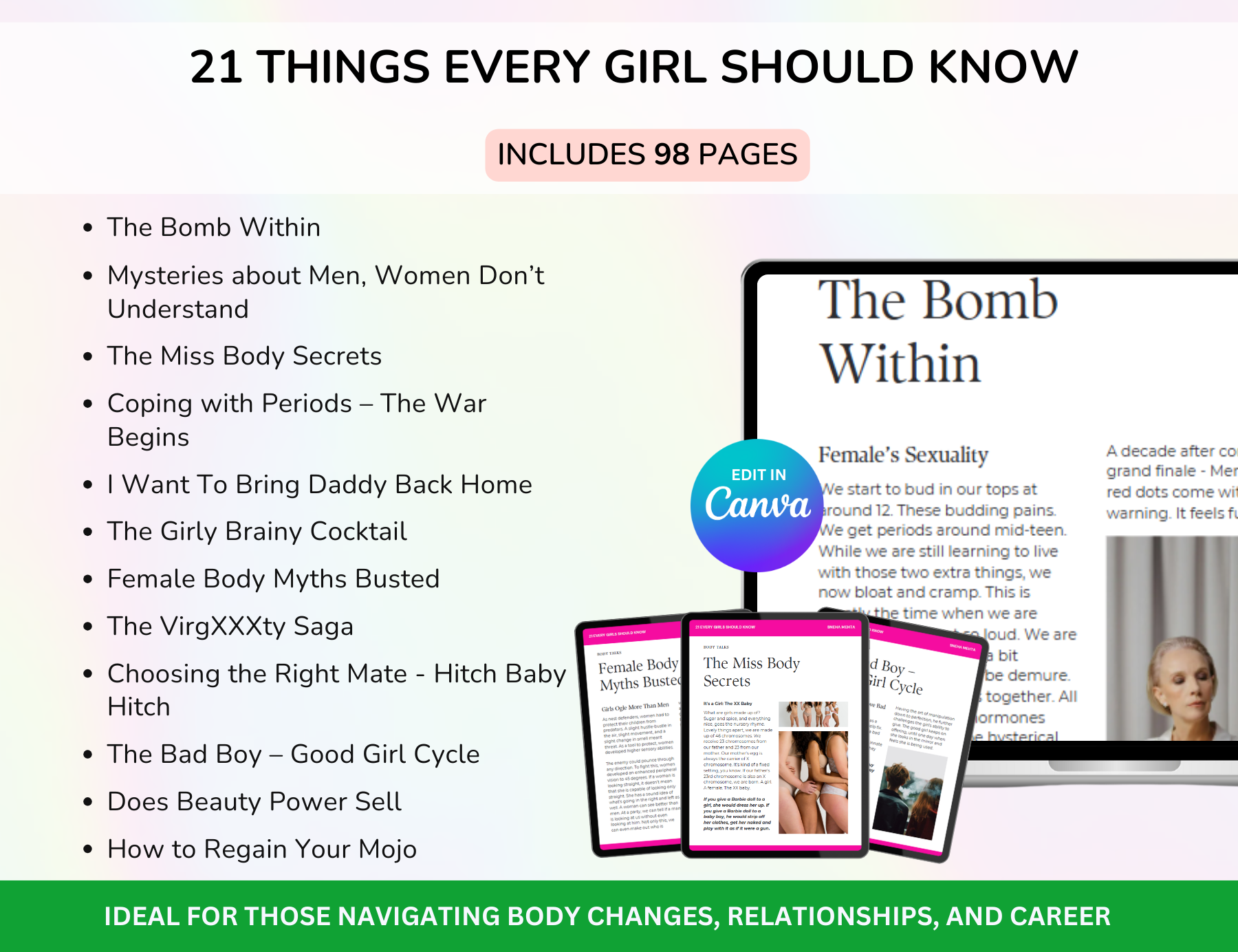 Girl Planner, Boss Babe, Planner Girl, Self Care, Girl Ebook, Digital Planner, Goodnotes Planner, Ipad planner, Faceless Reels, Monthly Planner, self care journal,