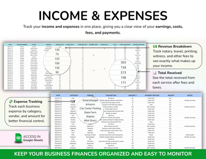 Notary Planner Notary Public Business Tracker