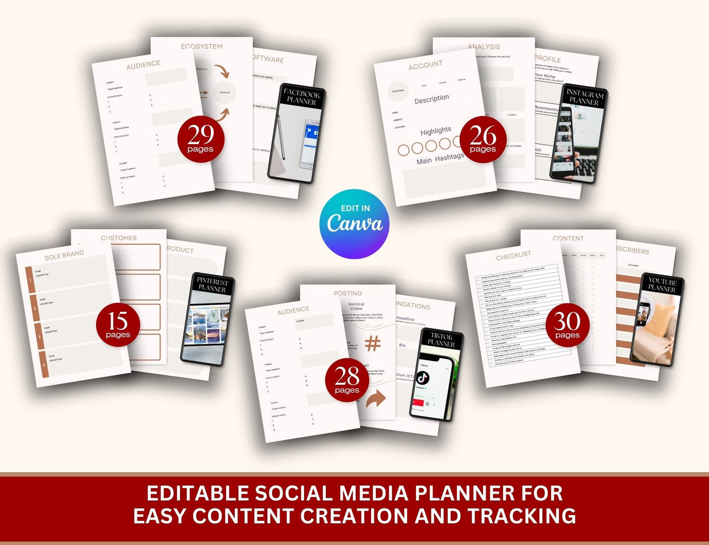 Social Media Bundle Planner Content Calendar