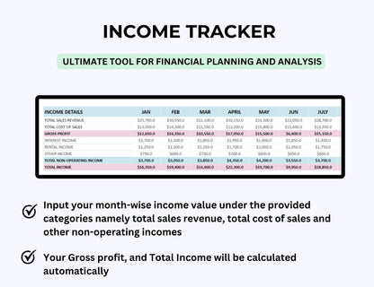 Profit and Loss Statement Spreadsheet