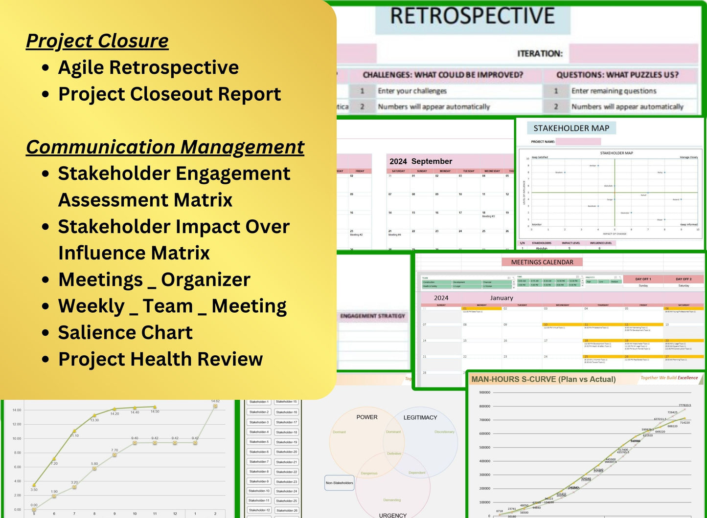 60+ Project Management Excel and PPT templates