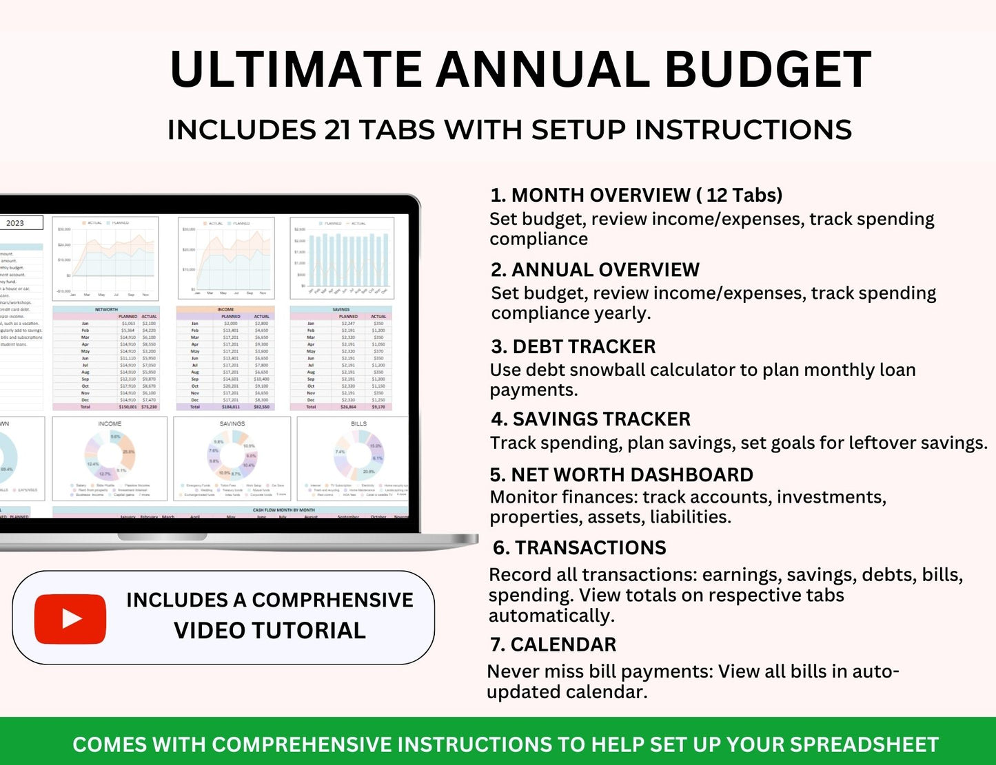 Smart Budget Spreadsheet Bundle Master Resell Rights