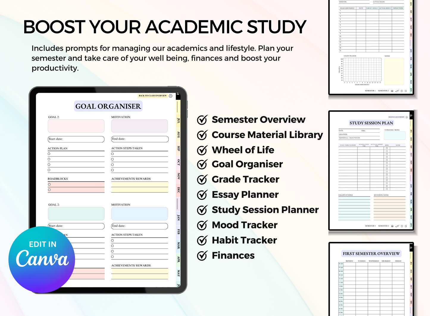 PLR Student Printable Planner