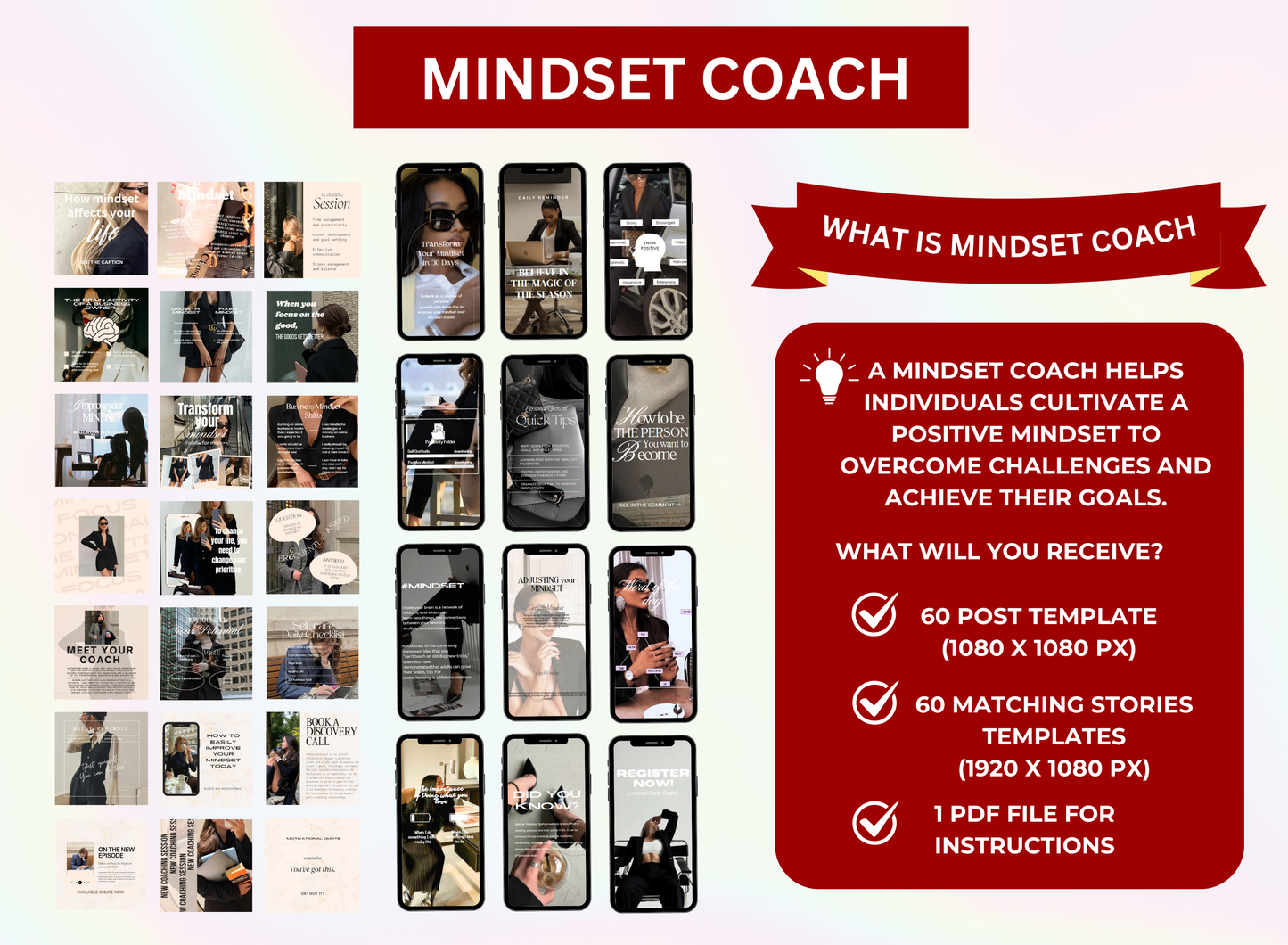 Wellness Coach template, PLR Templates, PLR planner, plr digital products, PLR, nutrition coach templates, master resell rights, Life Coach Template, holistic coach templates, Coach Templates, coach social media, coach instagram, Coach Canva, Coach Branding Kit
