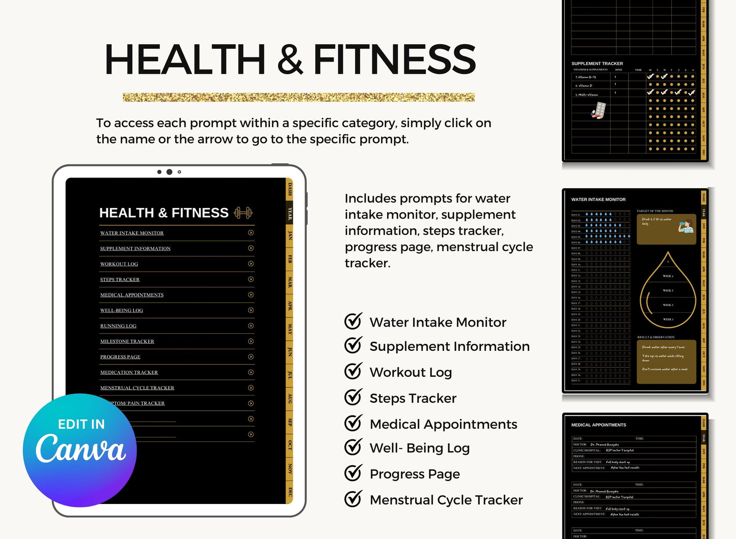 Dark Digital Planner to Resell [ Free Gift ]