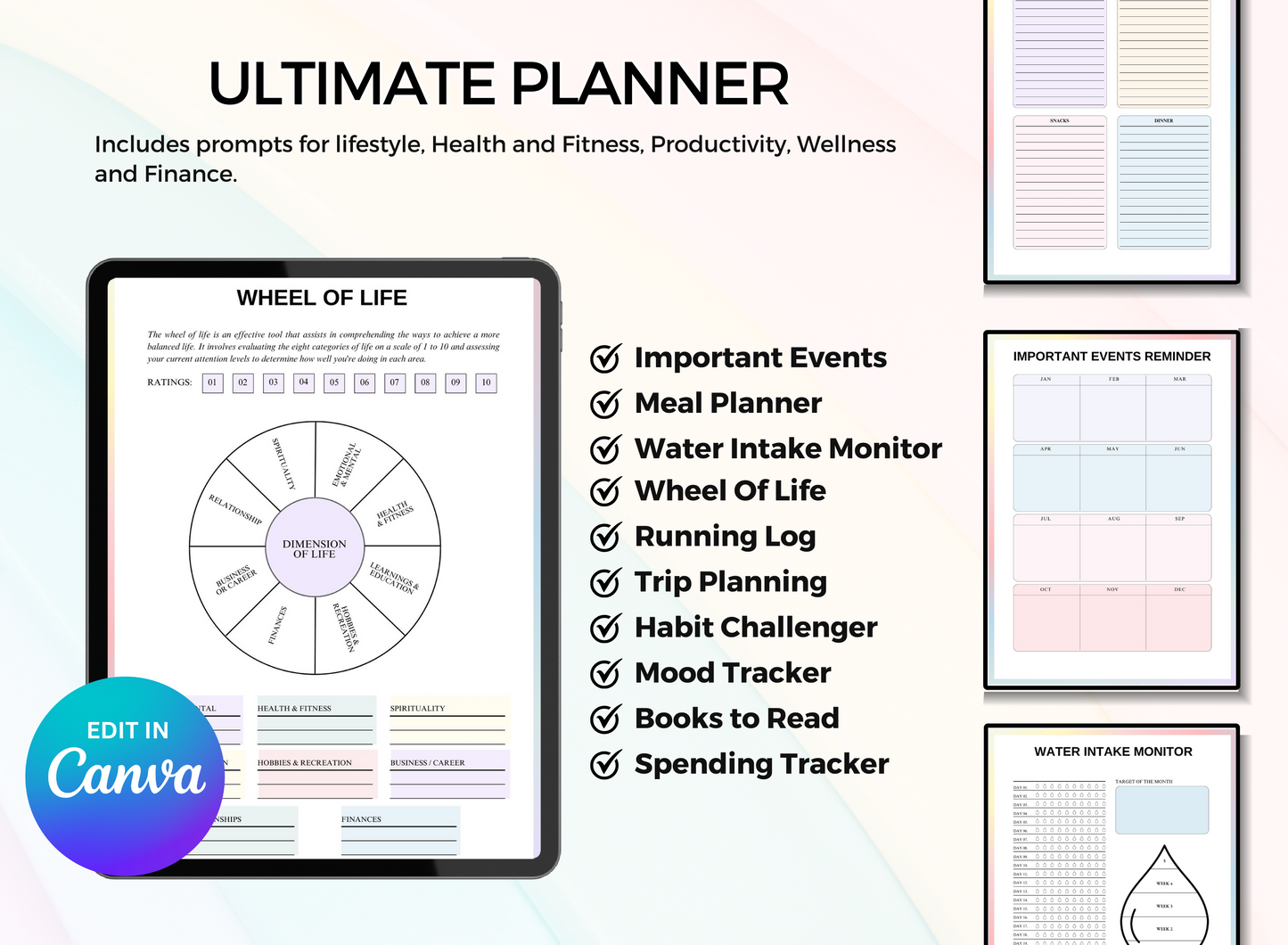 PLR Printable Planner - 100 + Planner Templates