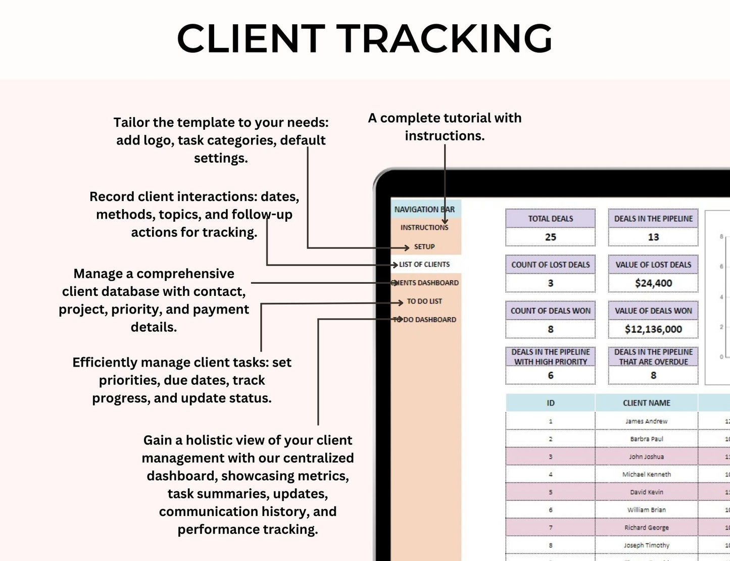 Client Tracker & Lead Management Tracker