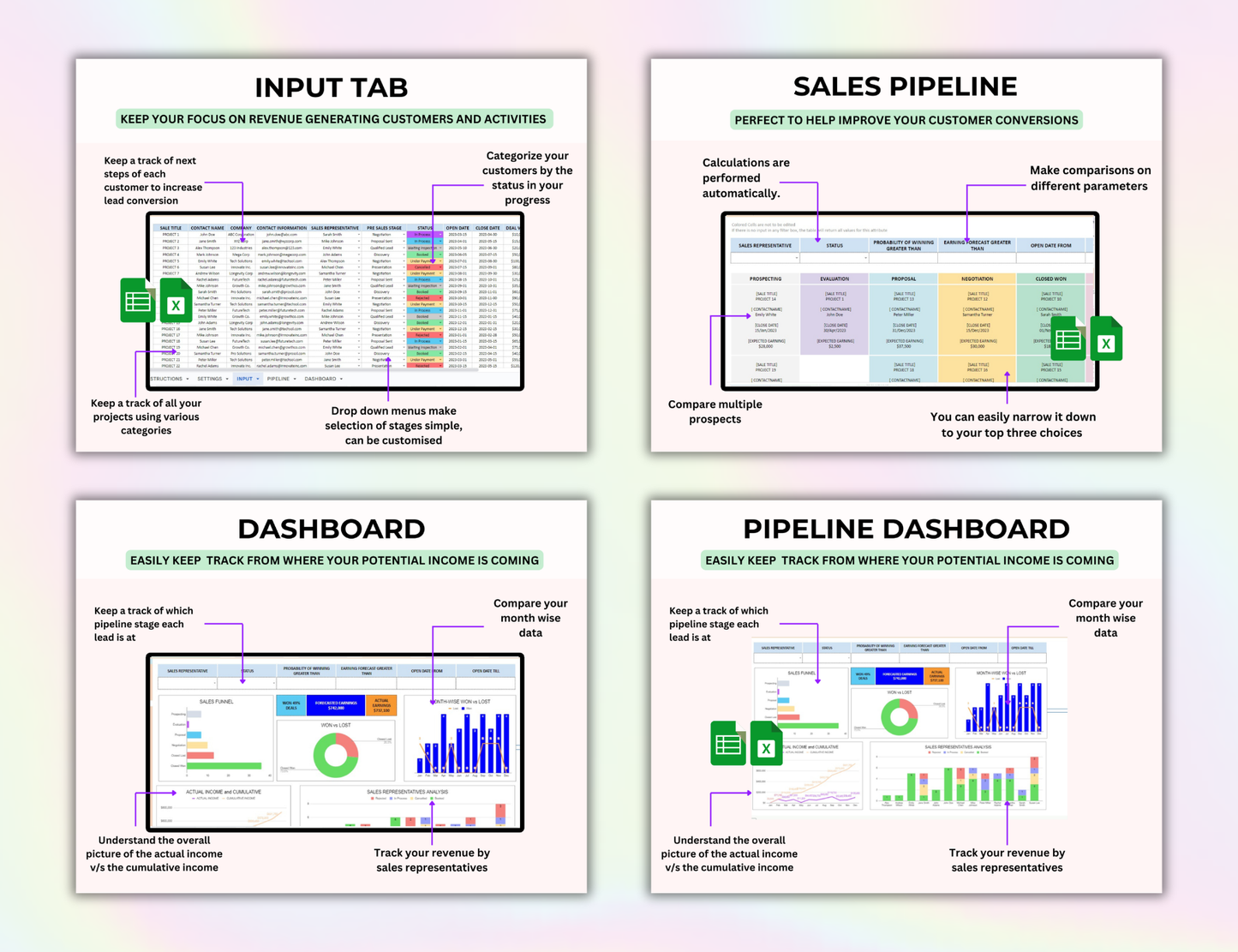 PLR Small Business Spreadsheet CRM, Business Tracker