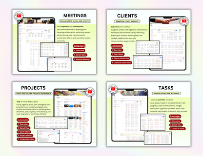 Business Notion Planner Package Pro, Notion, Notion template, Notion dashboard, Project management, Client Tracker, Business Templates