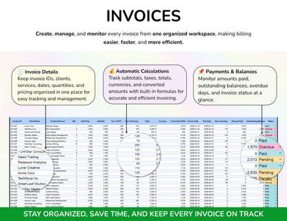 Invoice Tracker Google Sheets Invoice Generator Spreadsheet