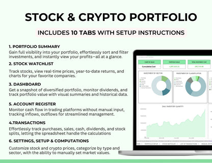 Stock Portfolio Tracker Spreadsheet
