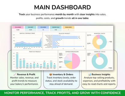 Bakery Planner Business Spreadsheet Recipe Cost Calculator