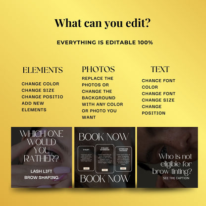 Lash Lift Templates | Lash Tech Social Media Post