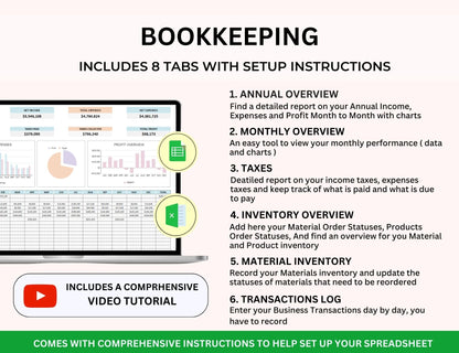 Small Business Accounting Excel Bundle with Master Resell Rights