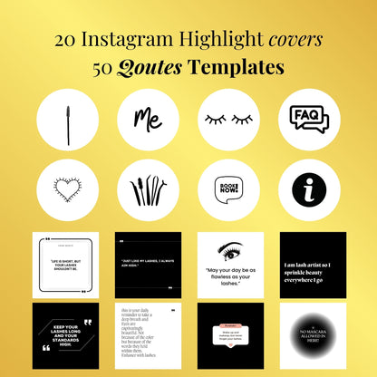 Lash Tech Templates | Lash Extension Instagram Templates