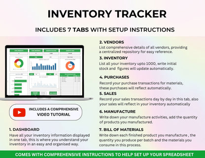 Sales Planner Bundle Inventory Tracker Order Tracker Invoice