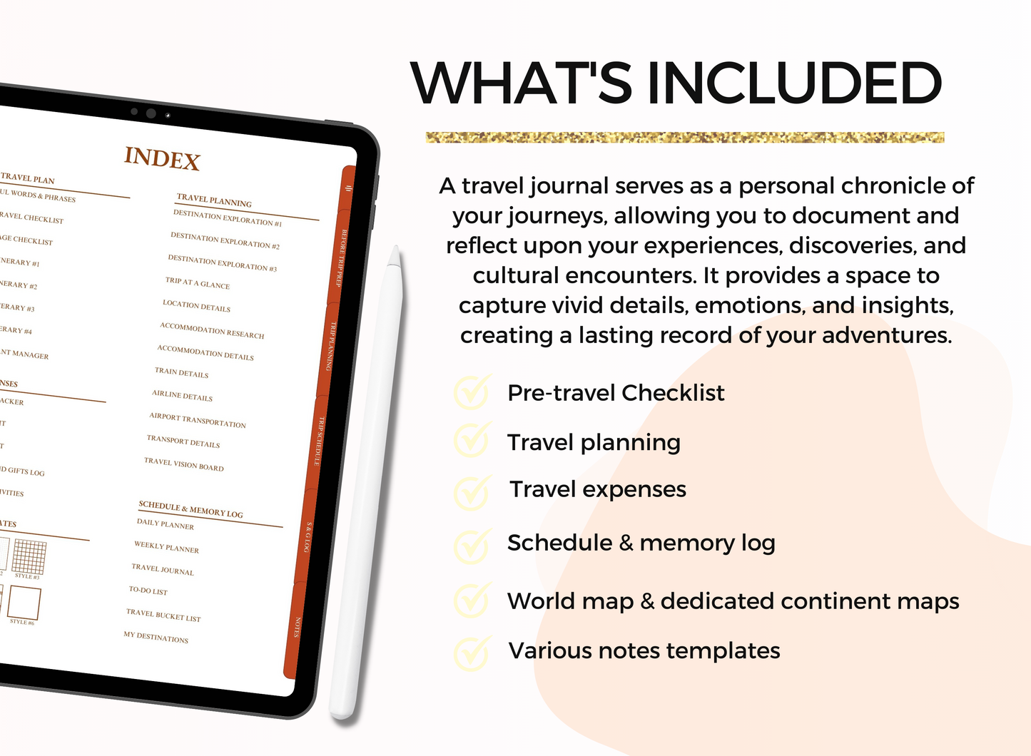 PLR Printable Travel Journal