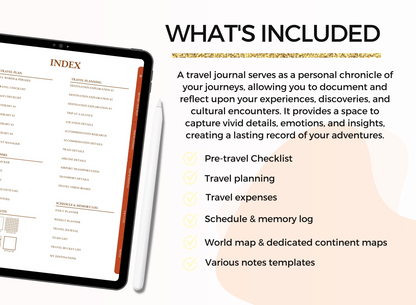 PLR Printable Travel Journal