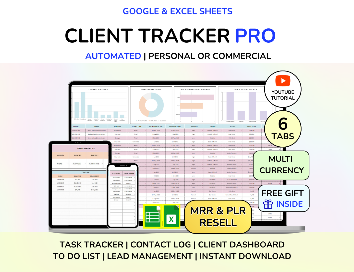 PLR Small Business Spreadsheet CRM, Business Tracker, PLR Small Business Spreadsheet CRM Business Tracker Business Spreadsheet Bookkeeping Sales Tracker Business Planner Business Expense