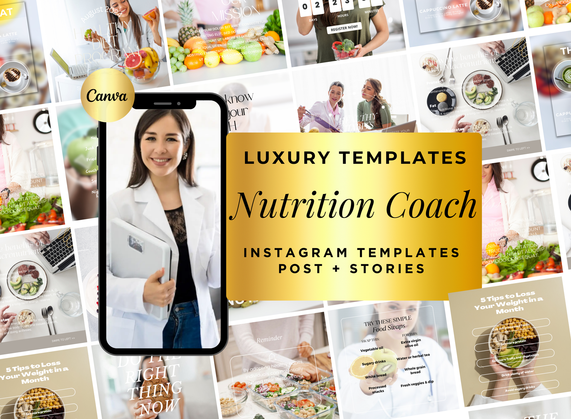 Wellness Coach template, PLR Templates, PLR planner, plr digital products, PLR, nutrition coach templates, master resell rights, Life Coach Template, holistic coach templates, Coach Templates, coach social media, coach instagram, Coach Canva, Coach Branding Kit
