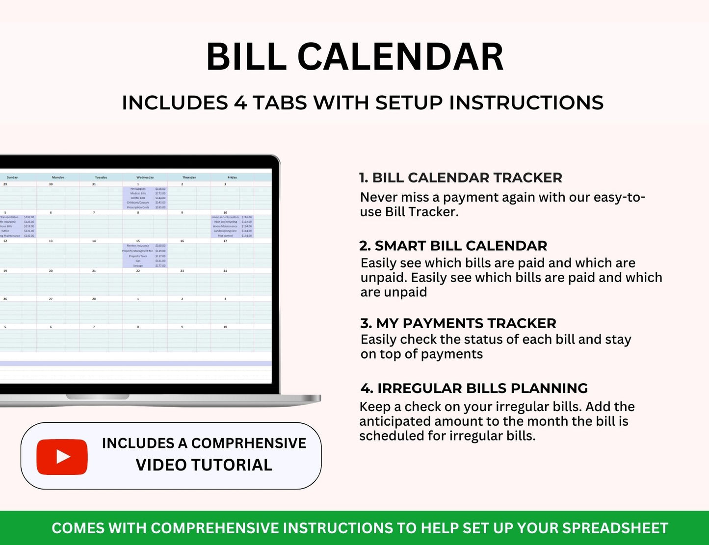 Budget Spreadsheet Bundle for Beginners Master Resell Rights