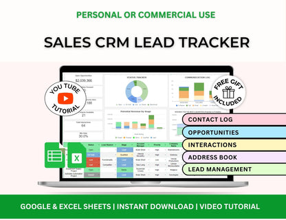 PLR Small Business Spreadsheet CRM, Business Tracker