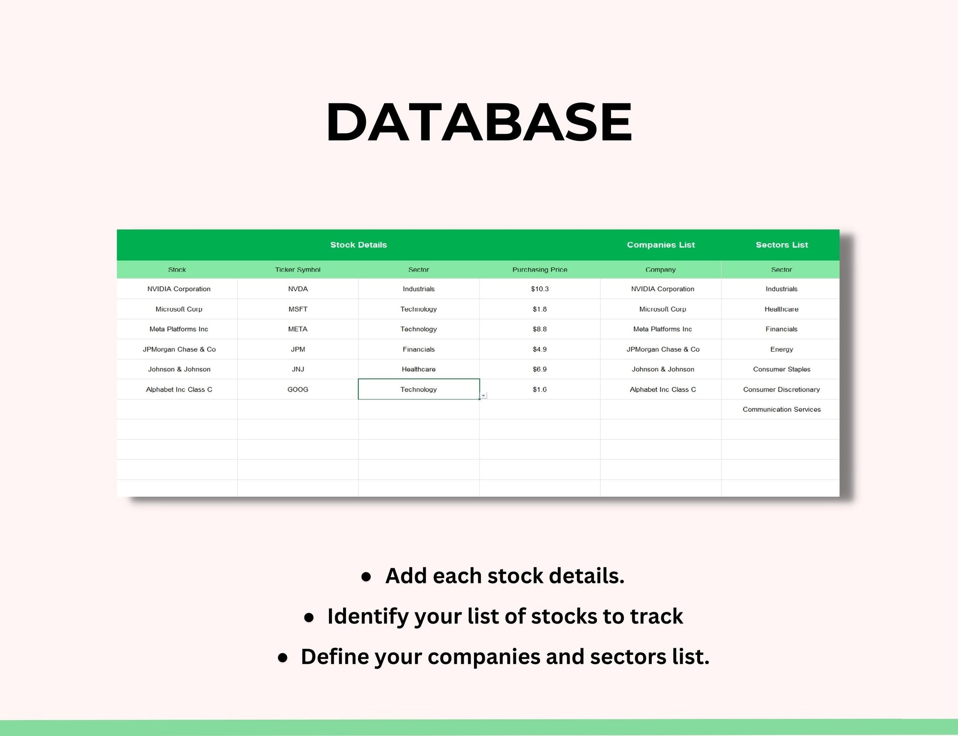 stock portfolio tracker worksheet