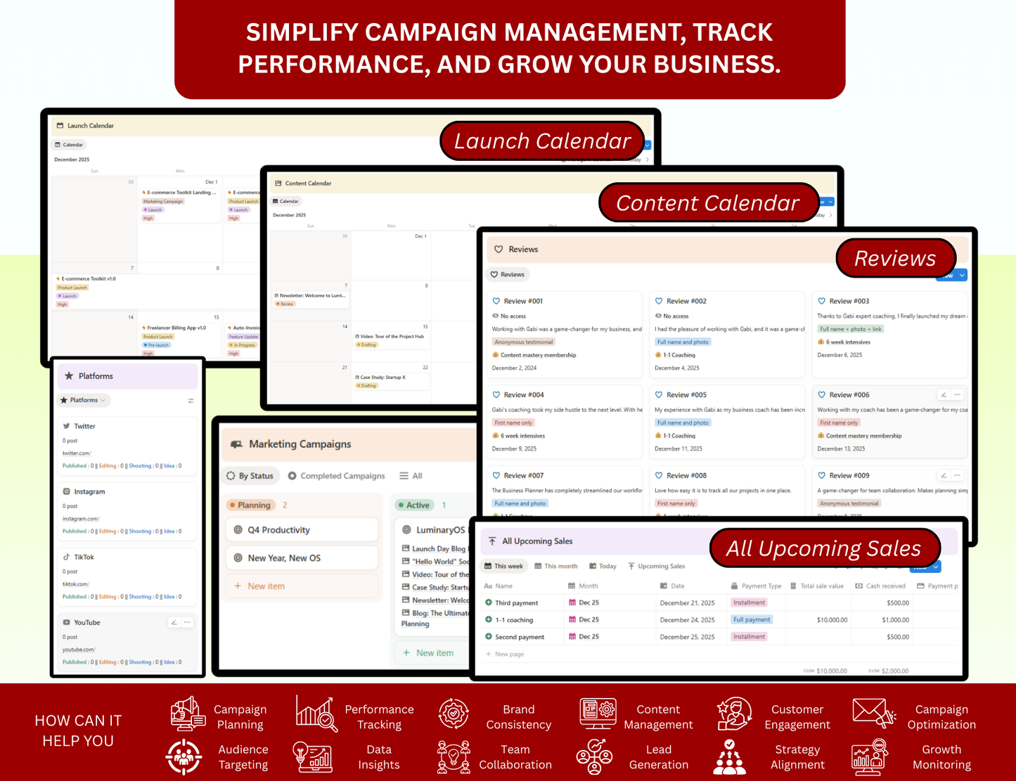 Business Planner Notion Template