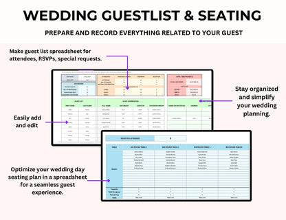 Wedding Spreadsheet Excel  Master Resell Rights
