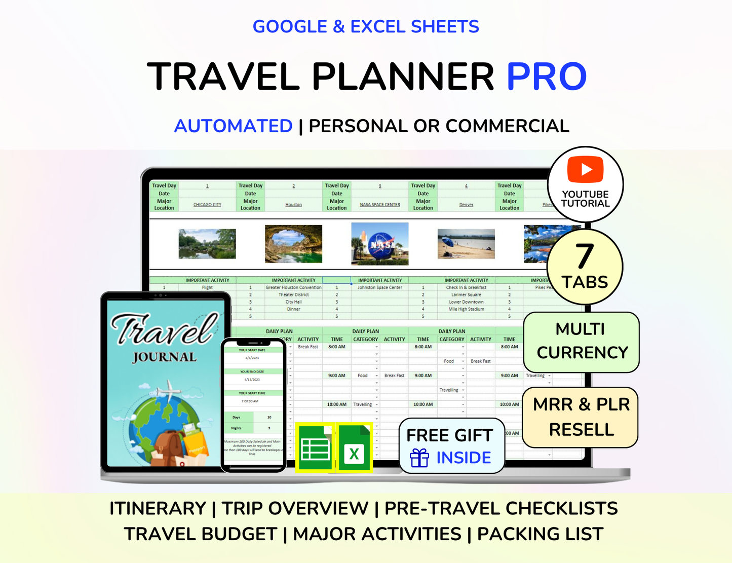 Family Organizer Spreadsheet Bundle Master Resell Rights