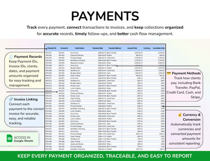 Invoice Tracker Google Sheets Invoice Generator Spreadsheet