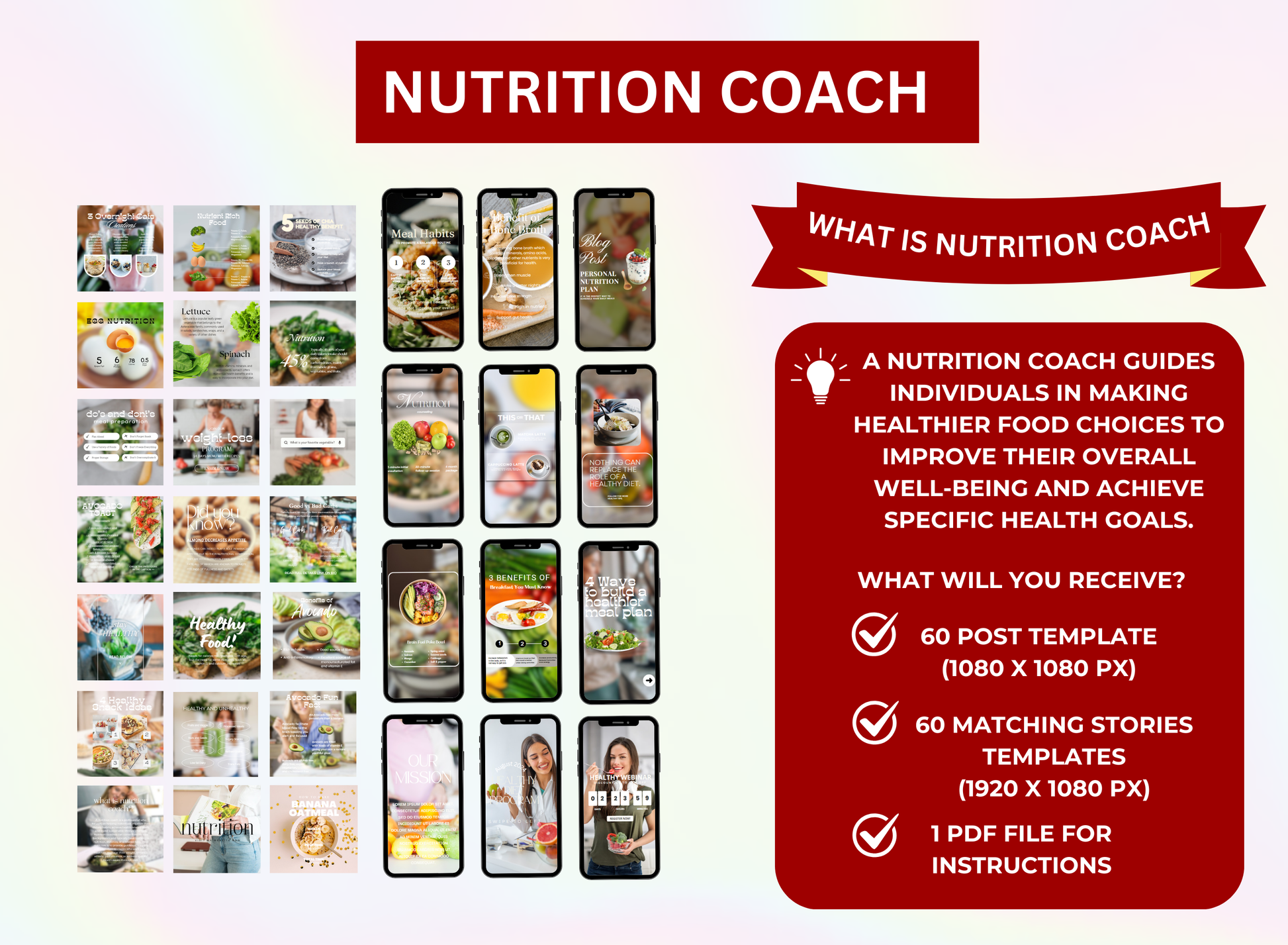 Wellness Coach template, PLR Templates, PLR planner, plr digital products, PLR, nutrition coach templates, master resell rights, Life Coach Template, holistic coach templates, Coach Templates, coach social media, coach instagram, Coach Canva, Coach Branding Kit
