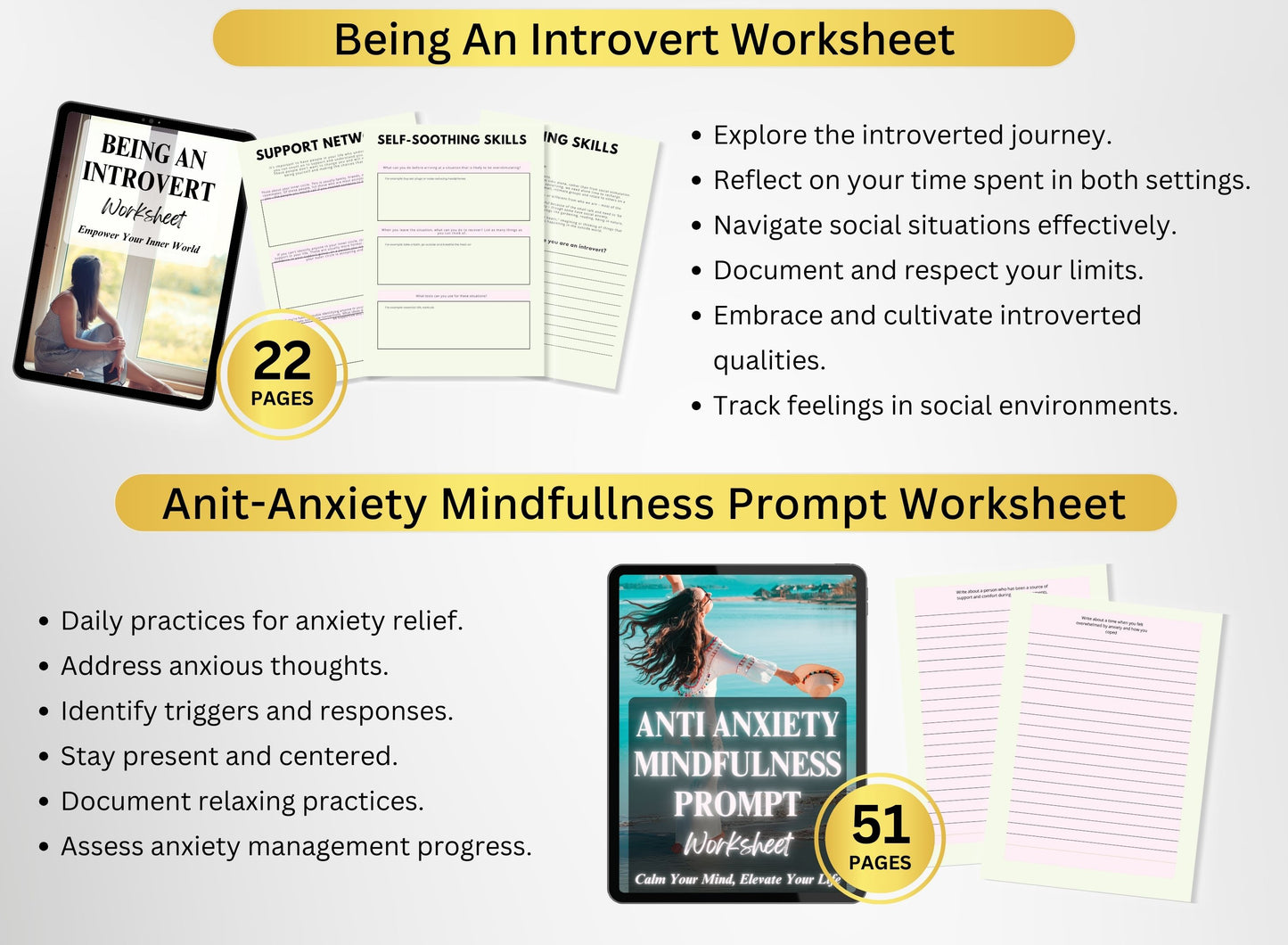 Therapy Workbooks, Mental Health Worksheets, Anxiety Workbook