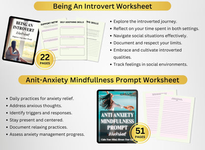 Therapy Workbooks, Mental Health Worksheets, Anxiety Workbook
