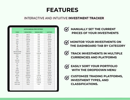 Stock Portfolio Tracker Spreadsheet