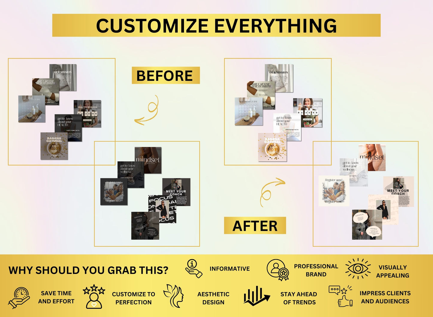 Life Coach Social Media Templates Bundle Master Resell Rights