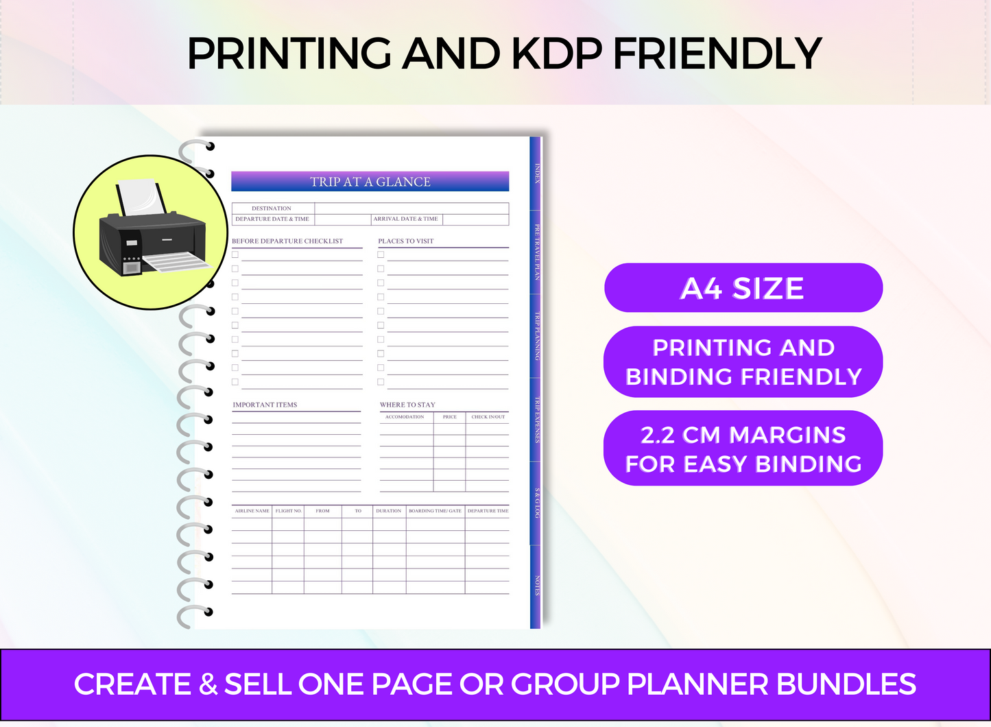 PLR Printable Travel Journal