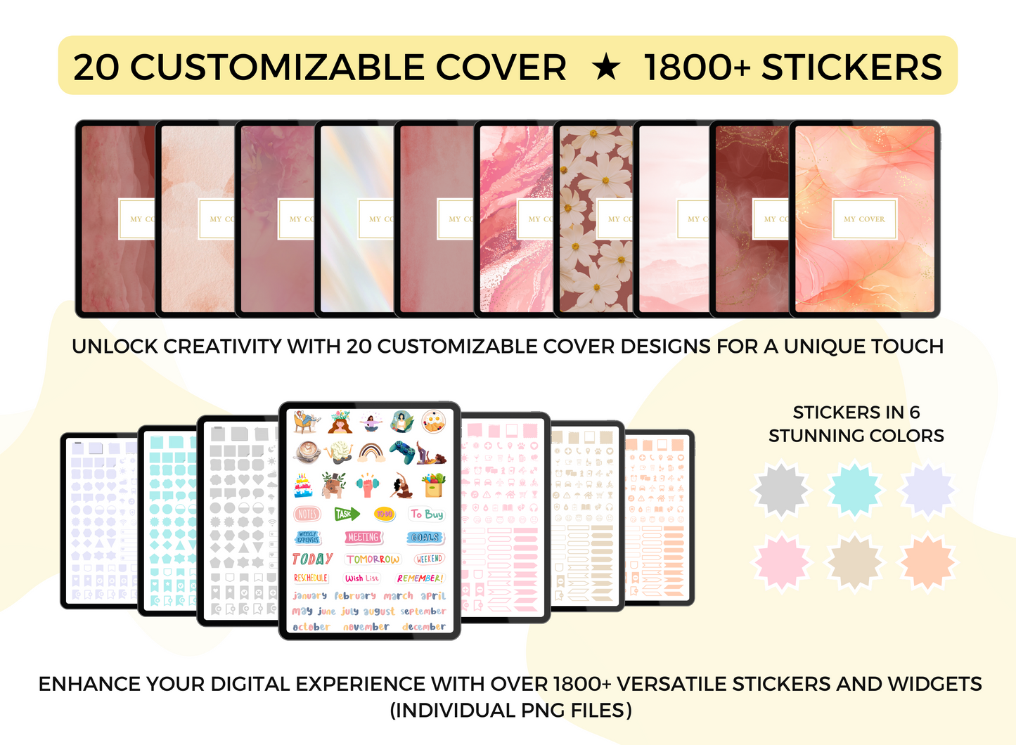 PLR Resell Undated Digital Planner, Daily Planner, Hyperlinked Journal PLR Journal Canva Editable Commercial Use Resell Rights