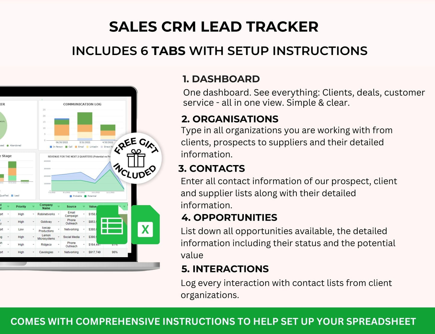 PLR Small Business Spreadsheet CRM, Business Tracker