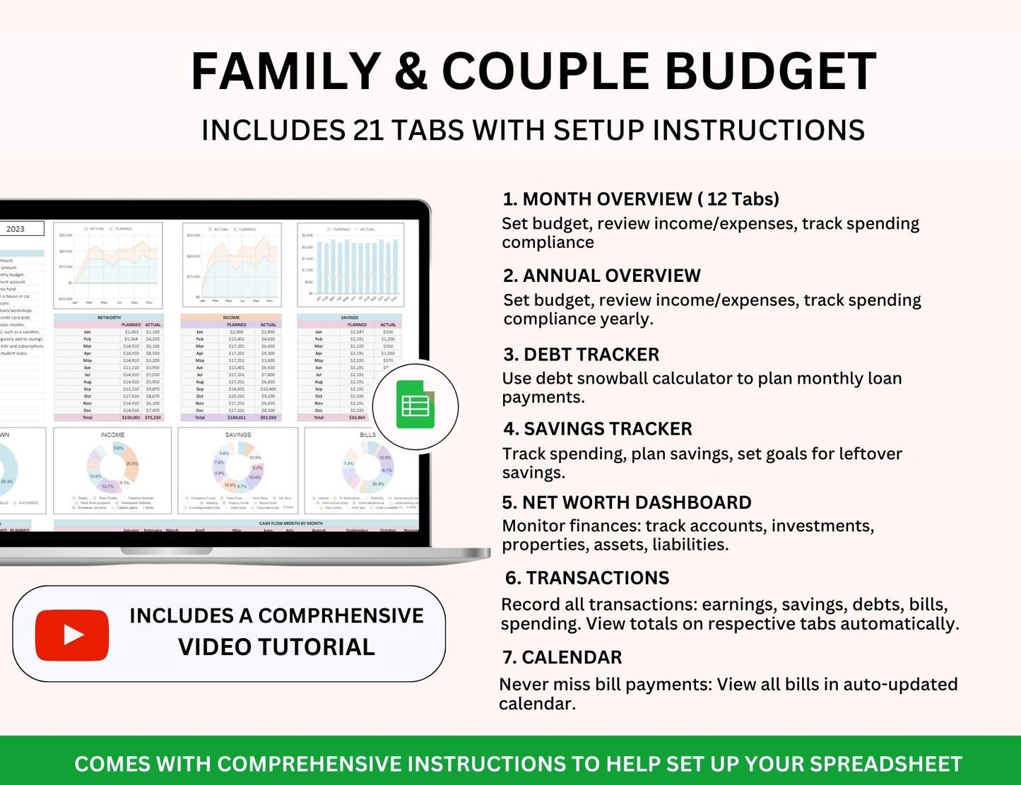 Family Organizer Spreadsheet Bundle Master Resell Rights