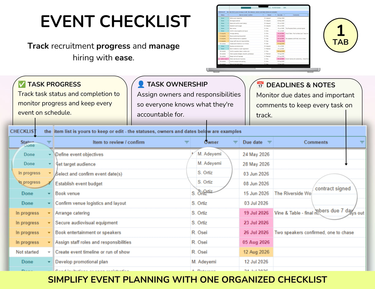 Event Planning Business Template, Party Planner, Event Management