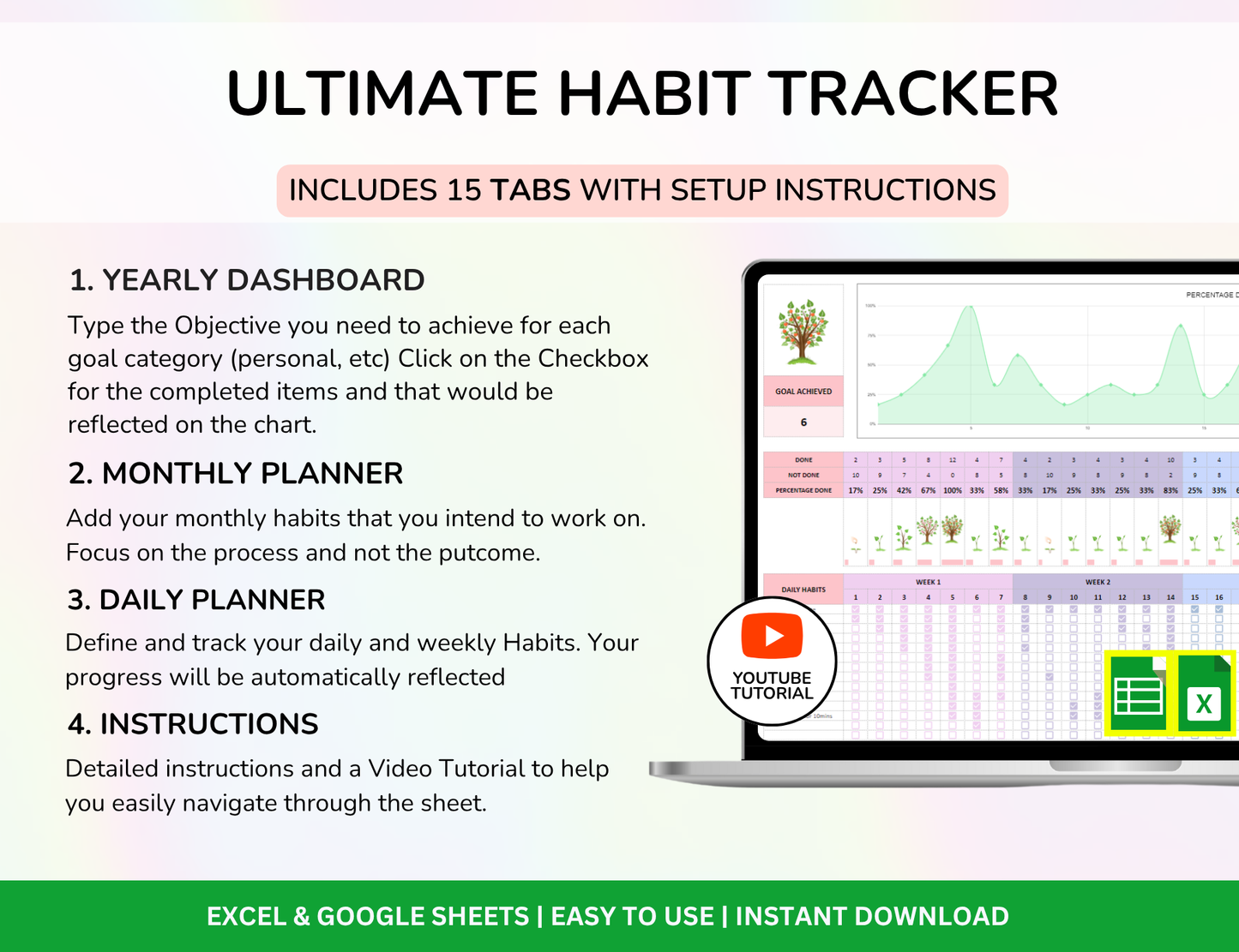 Productivity Spreadsheet Bundle with Master Resell Rights