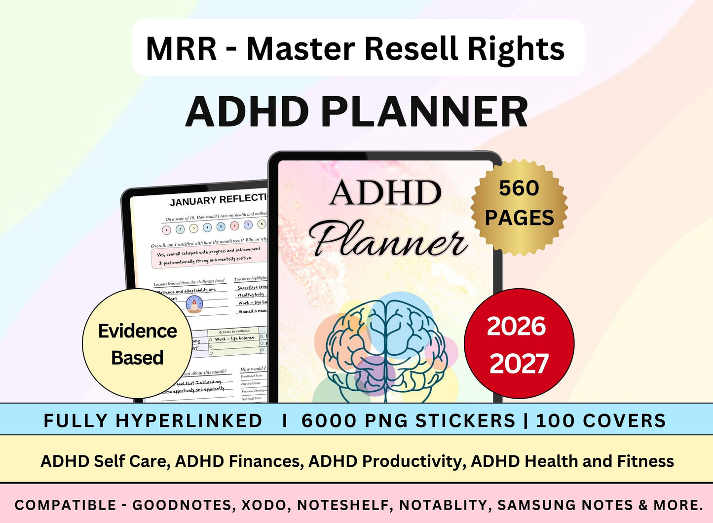 ADHD Digital Hyperlinked Planner
