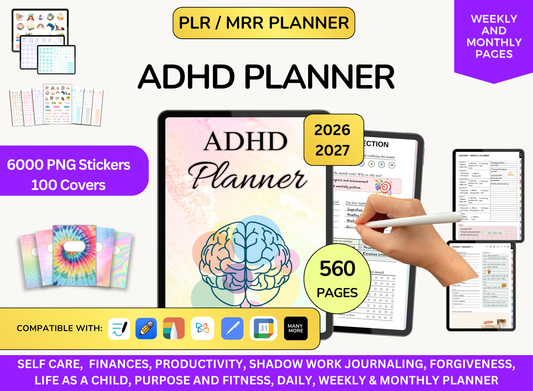GoodNotes planner, financial planner, expense tracker, Etsy ADHD planner, digital planner