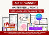 ADHD 2026  Neurodivergent Hyperlinked Planner with MRR Rights