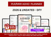 ADHD 2026  Neurodivergent Hyperlinked Planner with MRR Rights