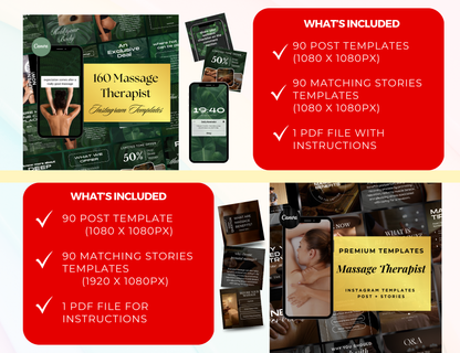 massage therapy post, massage therapy, massage therapist, massage post, massage instagram, massage branding kit