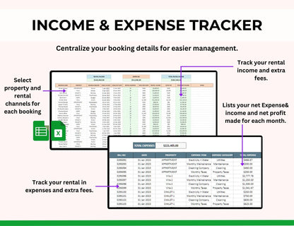 AirBNB Rental Income and Expense Spreadsheet