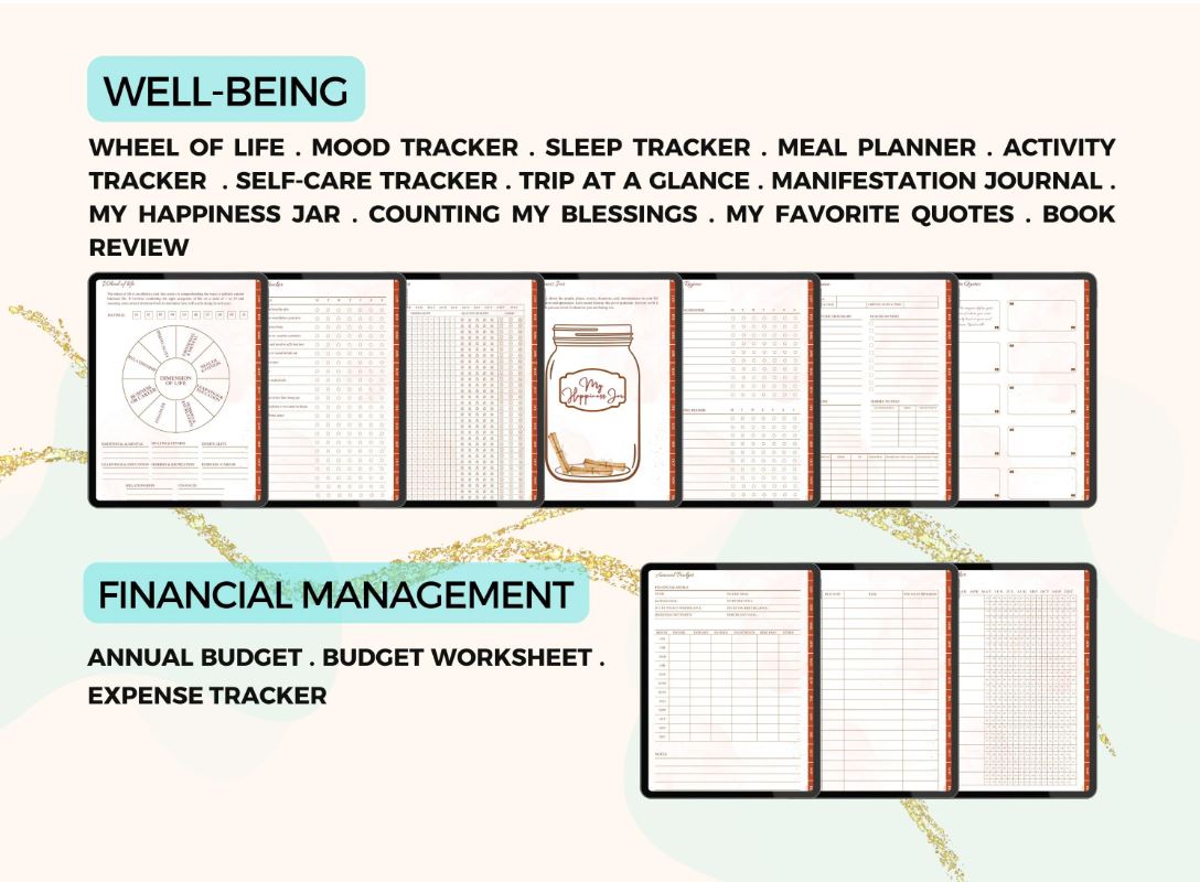  Hyperlinked Journal PLR Journal Canva Editable Commercial Use Resell Rights, digital planner plr, buy plr